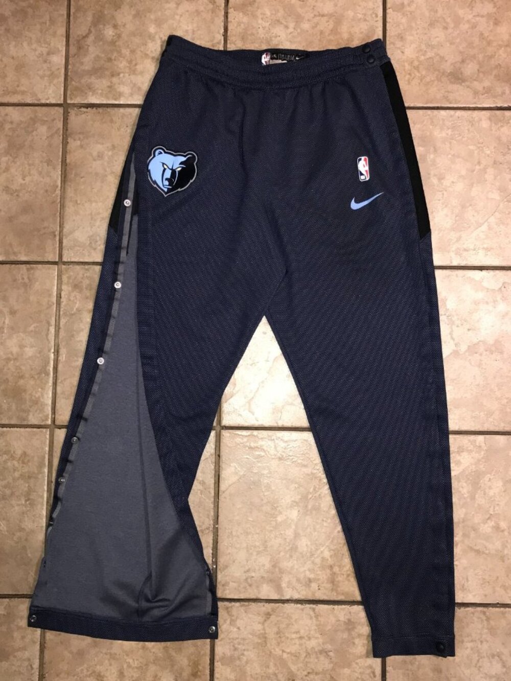 Men's Nike Memphis Grizzlies Team Basketball Tear Away Pants-Size 2X T (932550)